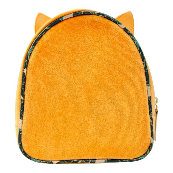 Bath & Body Works Orange Fox-Shaped Cosmetic Bag 6x6x2.5 Poly With Vinyl Trim - Picture 2 of 11